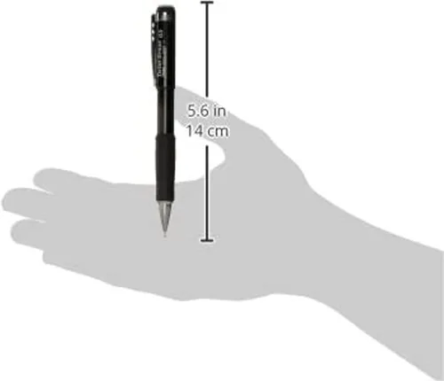 Miniatura 7 de Pentel Portaminas de 0.020 in Twist Erase III, borrador de torsión, mina HB de polímero súper alta precargada, barril negro, paquete de 3