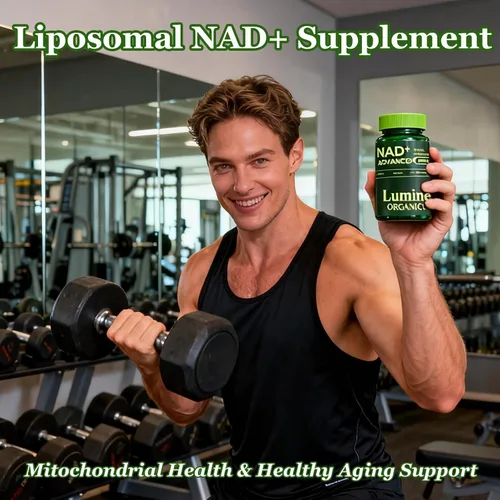 Miniatura 7 de 1PCSLumine Organics NAD+ Suplemento para apoyo al metabolismo energético, cápsulas liposomales que contienen resveratrol, nicotinamida ribosideana