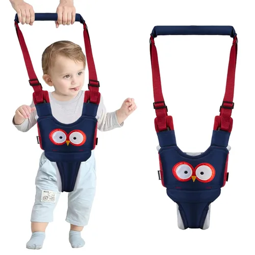 Miniatura 8 de Arnés de mano para caminar para bebé, cinturón ajustable para niños pequeños, arnés para caminar de pie, ayudante de aprendizaje con entrepierna Azul