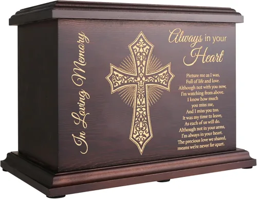 Urnas Conmemorativas de Cremación para Cenizas Humanas de Adultos Hombres y Mujeres, Caja de Madera y Ataúd para Cenizas de Hombres, Mujeres y