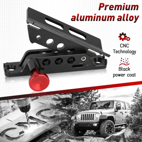 Miniatura 6 de AUFER - Soporte universal montable de aluminio para extintores/botellas, para vehículos, ajustable Negro