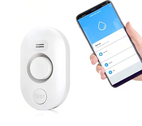 Miniatura 16 de Detector de fugas de agua Sensor de alarma: Monitor de inundación de agua en el hogar, Monitoreo inteligente de desbordamiento de fregadero Alerta