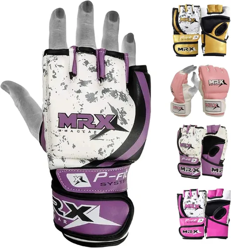 Miniatura 9 de MRX MMA Guantes de boxeo para hombres y mujeres Guantes de kickboxing con palmas abiertas Guantes de agarre para saco de boxeo Guantes de boxeo