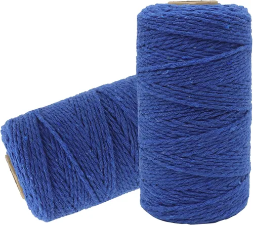 Miniatura 15 de Cuerda de algodón para panaderos: cuerda de pan púrpura claro de 0.079 in, cuerda de 656 pies para envolver regalos 06 Púrpura Claro