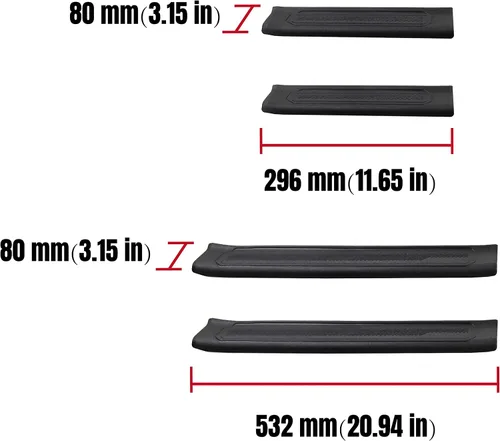 Miniatura 6 de 4 protectores de umbral de puerta para Bronco 2021-2023, protectores de umbral de puerta de elastómero termoplástico antiarañazos para Ford Bronco