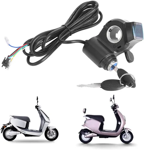 Miniatura 3 de Shanrya Empuñadura del acelerador de la pantalla LED de la bici eléctrica, DC0.8V-4.2V manija del acelerador del pulgar de la bicicleta eléctrica