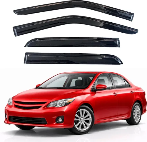 Miniatura 72 de KPY Visor de ventana compatible con Hyundai Tucson 2021-2025, 4 piezas de deflector de ventilación para ventana lateral, estilo Mugen, protector