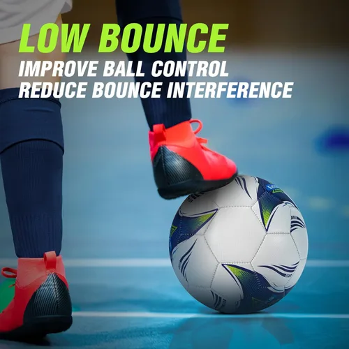 Miniatura 3 de Saretas Size 3/4 Soccer Ball, Futsal Ball&Indoor Soccer Ball Low Bounce Ball, PU Leather Practice Futsal Ball, Official Size and Weight for Age 13+