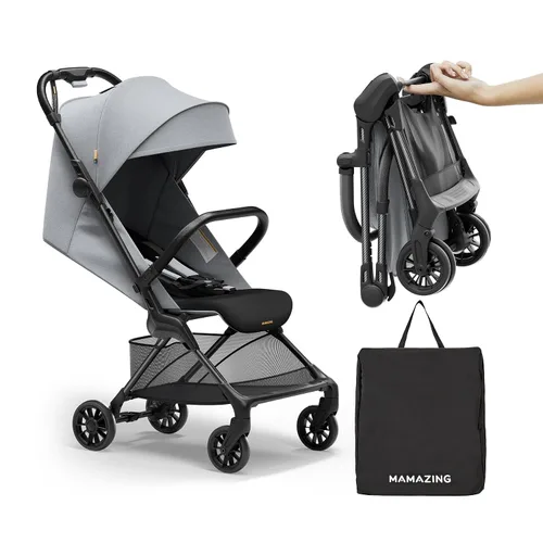 MAMAZING Ultra Air X - Cochecito de viaje ultraligero de menos de 10 libras, marco de fibra de carbono y apto para avión, cochecito ligero con
