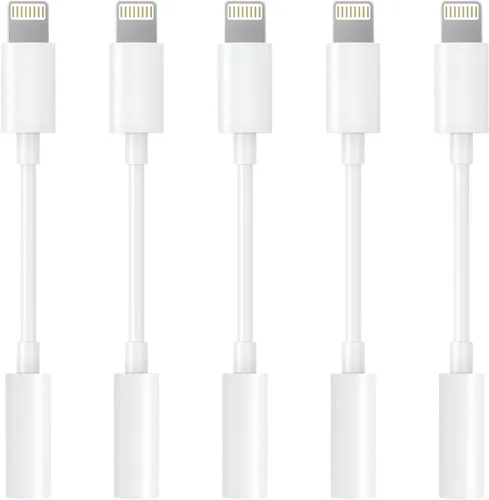Miniatura 10 de Adaptador Lightning a conector de auriculares de 0.138 in con certificación MFi de Apple, calidad de audio premium y chip DAC para escuchar música