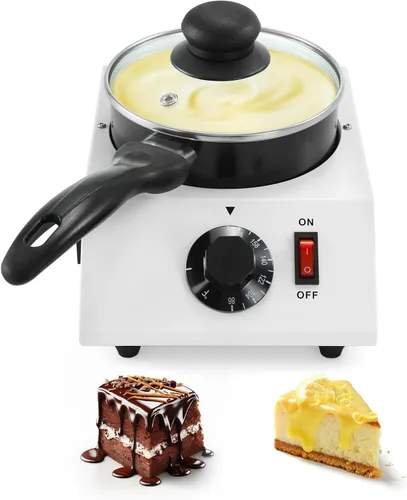 Miniatura 7 de Olla eléctrica para fundir chocolate, ollas antiadherentes de cerámica dobles de 1 L, calefacción PTC, control de temperatura independiente