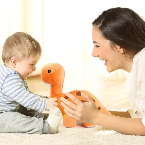 Miniatura 6 de Benben Animal de peluche de dinosaurio, juguetes de peluche de dinosaurio de 11.5 pulgadas, lindos peluches para niños, brachiosaurio, baby shower