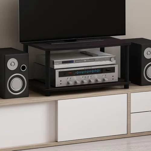 Miniatura 18 de Furinno TURN-S-TUBE - Soporte para TV, centro de entretenimiento de 3 niveles sin herramientas, consola de TV para televisores de hasta 46 pulgadas