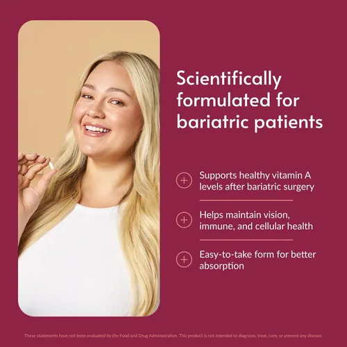 Miniatura 2 de Bariatric Advantage Vitamina A 3,000 mcg - para pacientes de cirugía bariátrica - Mini cápsulas fáciles de digerir - Suplementos de vitamina A