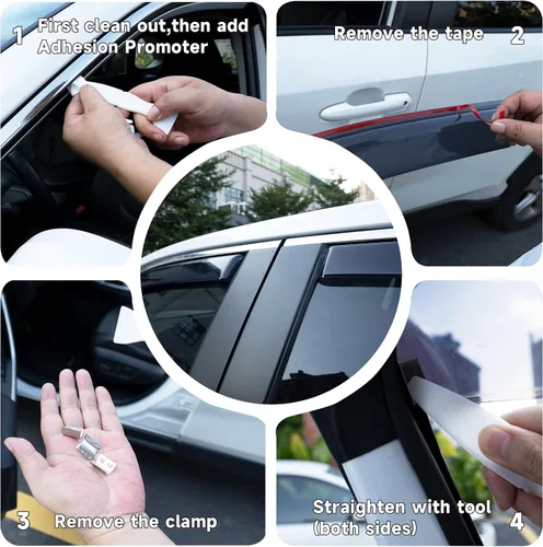 Miniatura 7 de DORENA Protectores de lluvia extra duraderos en el canal (Chevrolet Equinox 2018-2024)