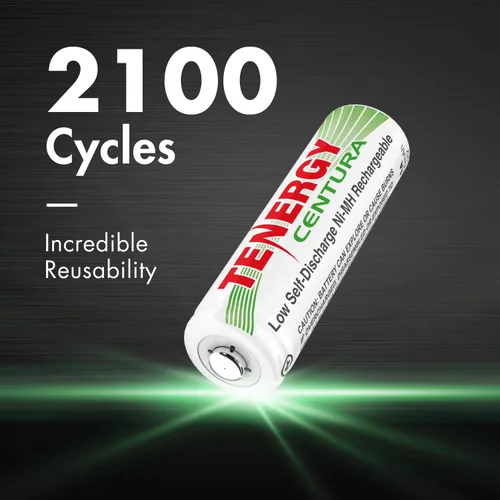 Miniatura 4 de Tenergy Centura AA & aaa baja autodescarga LSD NiMH rechargeable batteries, 10406, 4 piezas, 1