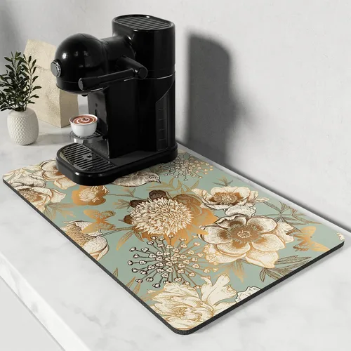 Miniatura 57 de Rnivvi Tapete de secado de platos para encimera de cocina, 16 x 18 pulgadas, bonita almohadilla de secado absorbente resistente al calor con goma