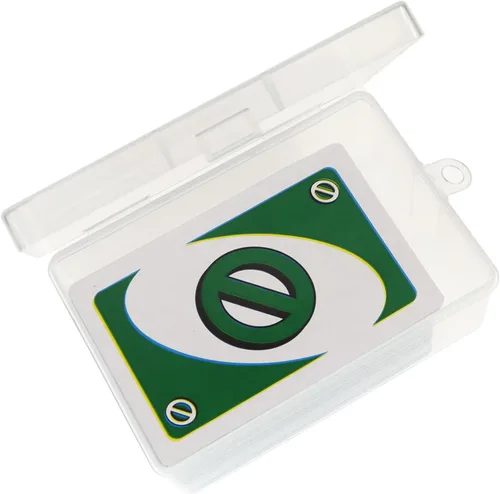 Miniatura 2 de Funda de plástico UNO para tarjetas compatible con 112 piezas de juego de cartas Classic Mattel UNO, caja de almacenamiento de alta capacidad
