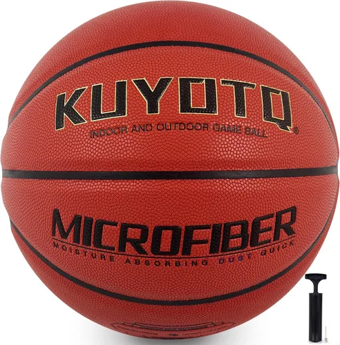 Miniatura 18 de KUYOTQ Kids Toddler Youth Adult Size 3/4/5/6/7 Basketball 22/25.5/27.5/28.5/29.5" Thickened Rubber or Faux Leather Indoor Outdoor Basketball for