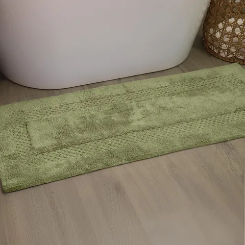 Miniatura 52 de Home Weavers Classy - Juego de alfombras de baño 100 % algodón, decoración de baño, lavable, extrasuave y absorbente, tapete de cocina, juego de Aqua