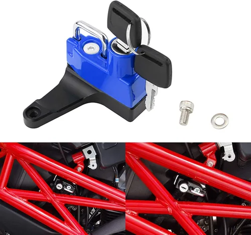 Miniatura 10 de GUAIMI Bloqueo de casco de motocicleta Cerradura de seguridad antirrobo para Ducati Monster 696/796 todos los años Montser 1100 2009-2010