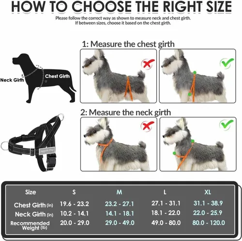 Miniatura 5 de Juego de arnés y correa para perro Lukove sin tirones - Arnés de chaleco para perros resistente con acolchado suave para perros medianos y grandes