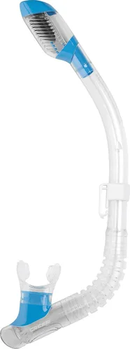 Miniatura 4 de Cressi Snorkel para jóvenes con tapa seca Protector contra salpicaduras y válvula de cierre en la parte superior, boquilla de silicona, protector