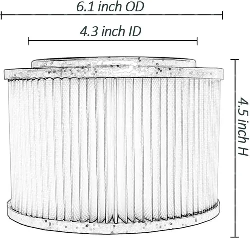 Miniatura 2 de CBT Supply Repuesto para Craftsman 17810 9-17810 9 17810 Limpiador multiusos 3 y 4 galones Shop Vac filtro de vacío húmedo y seco, paquete de 2