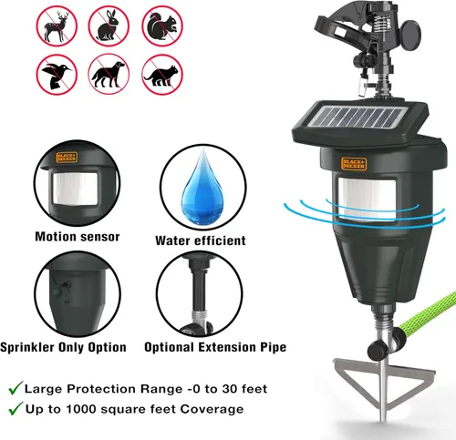 Miniatura 3 de BLACK+DECKER Pistola de agua repelente de gatos para exteriores + manguera de jardín Flexzilla de 5/8 pulgadas x 50 pies
