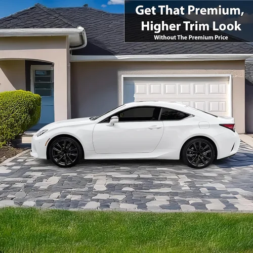 Miniatura 2 de BOGAR TECH DESIGNS Para Lexus RC 2019-2025 Front Chrome Delete - Kit de superposición de vinilo precortado, borde opaco negro brillante