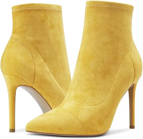 Miniatura 5 de Castamere Botines de tacón alto para mujer, sin cordones, con punta puntiaguda, botas de tacón de aguja básicas, botas clásicas de 3.9 in