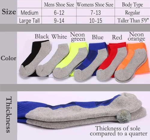 Miniatura 2 de Calcetines altos hasta la rodilla para hombre y mujer, de algodón, cómodos, multicolor (3 pares)