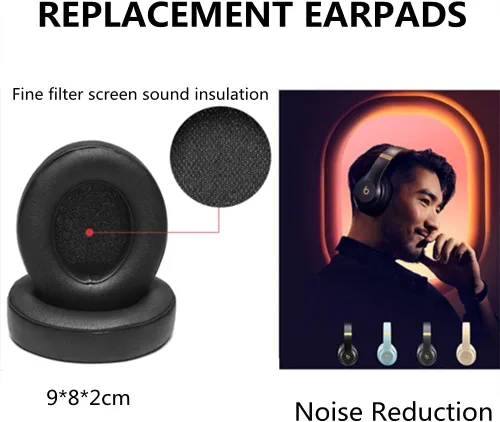 Miniatura 5 de Studio 3.0 - Almohadillas de repuesto para auriculares Studio 2.0, compatible con Beats by Dr.Dre Studio 2 con cable/inalámbrico y auriculares