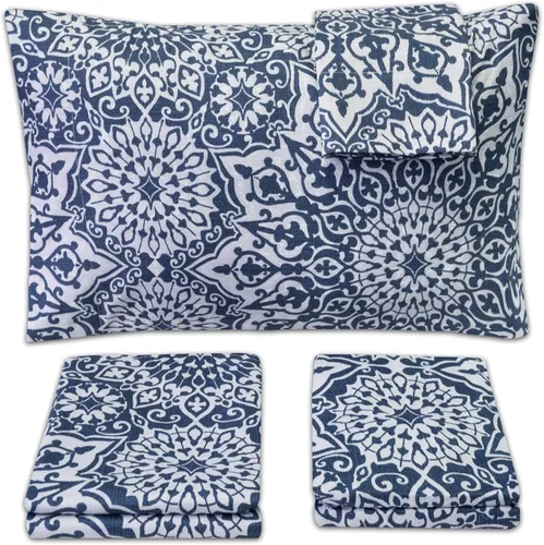 Miniatura 6 de Juego de sábanas de tamaño California king, ropa de cama transpirable y lujosa con correas elásticas integradas para las esquinas, colección Supreme
