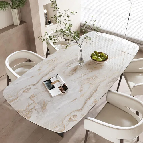 Miniatura 5 de CRE8TIVE Papel de contacto de mármol líquido dorado beige para armarios, papel tapiz de mármol brillante para encimeras de despegar y pegar, Oro