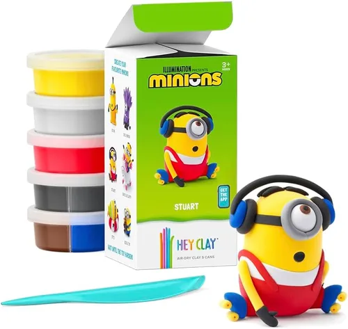 Miniatura 11 de HEY CLAY Minions - Arcilla de modelado de secado al aire colorida para niños - Kits de manualidades para niños de 4 a 8 años - Juguetes de Minions