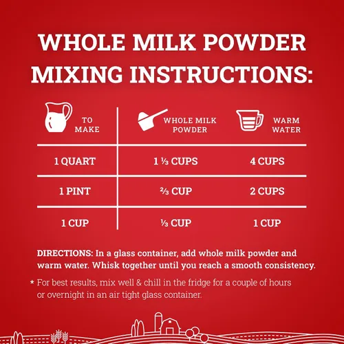 Miniatura 6 de Hoosier Hill Farm Leche entera en polvo, 25 libras a granel (paquete de 1)