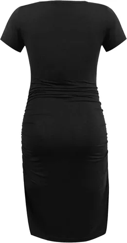 Miniatura 3 de Smallshow - Vestido de maternidad de manga corta y fruncido para mujer