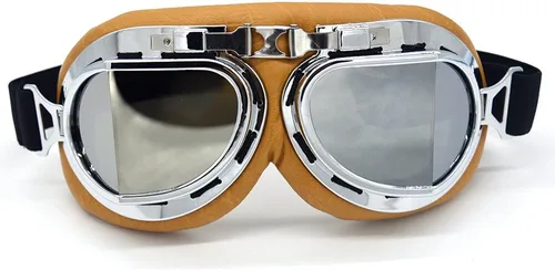 Miniatura 14 de Gafas Vintage para Motocicleta Antivaho y Antiimpacto Protección UV Gafas de Aviador Piloto, Adulto Carreras Voladores Equitación Arena y Polvo