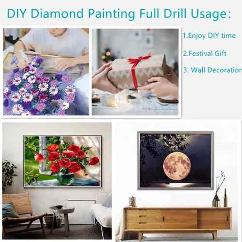 Miniatura 5 de Kits de pintura de diamantes 5D para perro, pomerania, taladro completo, cuentas redondas, arte de diamante, gemas de piedra, punto de cruz, pintura