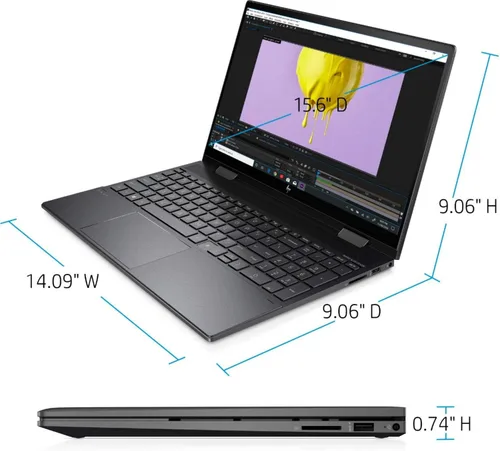 Miniatura 7 de Laptop HP Envy x360 2020 2 en 1, pantalla táctil Full HD de 15.6 pulgadas, procesador AMD Ryzen 5 4500U de hasta 4.0 GHz, memoria de 8 GB, SSD PCIe