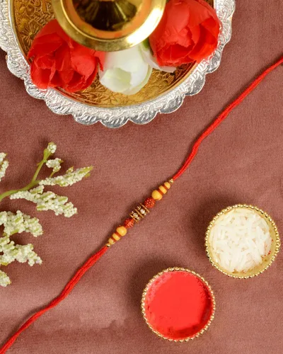 Miniatura 2 de Rakhi/Rakhi for Brother/Rudraksha Rakhi/Send rakhi to USA/Rakhi for Brother with Gift Set/Rakhi Bracelet/rakhi for brother and bhabhi/Rakhi Set