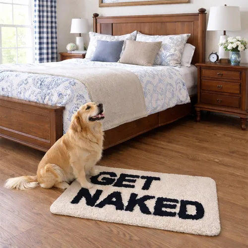 Miniatura 6 de Get Naked - Alfombra de baño antideslizante, bonita alfombra de baño copetuda, alfombra de baño de microfibra lavable para interiores, para baño
