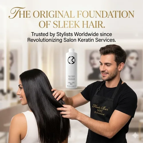 Miniatura 6 de Hair Bar NYC Silk Touch - Tratamiento de queratina de 4.06 fl oz (4.1 fl oz) Tratamiento avanzado de reparación y alisado del cabello Nutrición