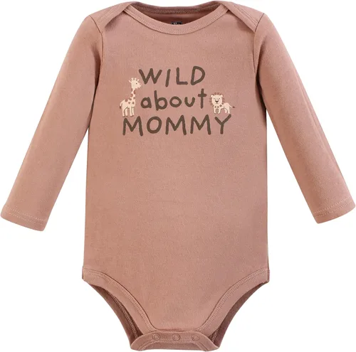 Miniatura 92 de Hudson Baby Body unisex de algodón de manga larga para bebé, leopardo rosa rojo