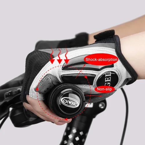 Miniatura 5 de CXWXC Guantes de ciclismo para hombres y mujeres Guantes de gel transpirable para bicicleta de montaña Guantes de bicicleta antideslizantes