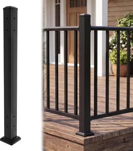 Miniatura 34 de Barandillas de mano para escalones al aire libre, pasamanos de escalera de 2 escalones y barandilla de escalera interior, barandillas Metty Metal