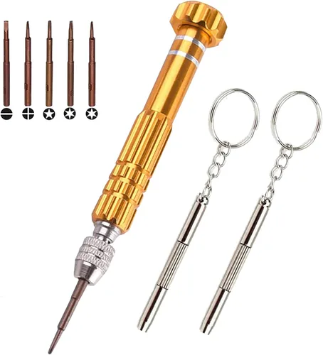 Miniatura 7 de Esinam Destornillador pequeño multifuncional 8 en 1 para lentes, reparación de gafas, mini kit de destornillador para teléfono celular, gafas