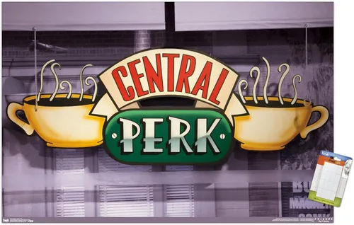 Miniatura 12 de Trends International Friends - Póster de pared de Central Perk, 14.725 x 22.375 pulgadas, versión enmarcada de madera de granero