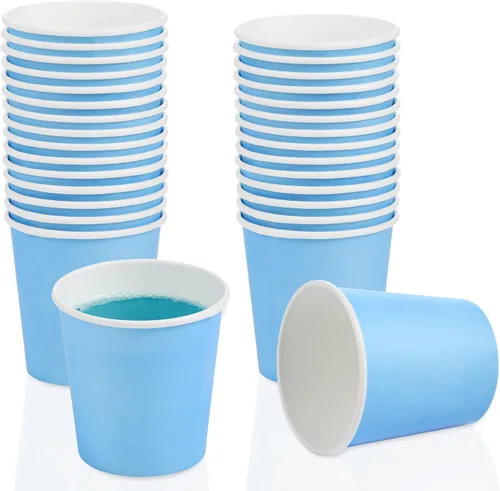 VITVITI Paquete de 30 vasos para enjuague bucal de baño, taza de papel desechable de café de 3.7 onzas, taza pequeña para enjuague bucal/bebidas